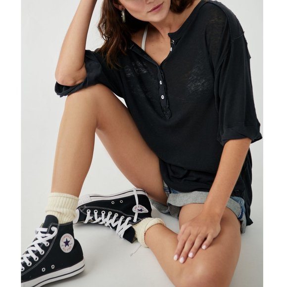 FREE PEOPLE Care FP Maribell Henley / Black - Picture 5 of 6